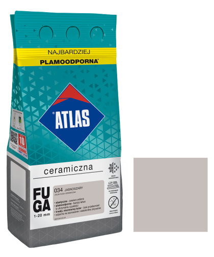 ATLAS FUGA CERAMICZNA JASNOSZARY 5KG