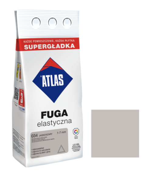 ATLAS FUGA ELASTYCZNA JASNOSZARY 5KG