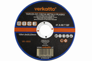 TARCZA DO CIĘCIA METALU 125MM X 1MM VR-6003